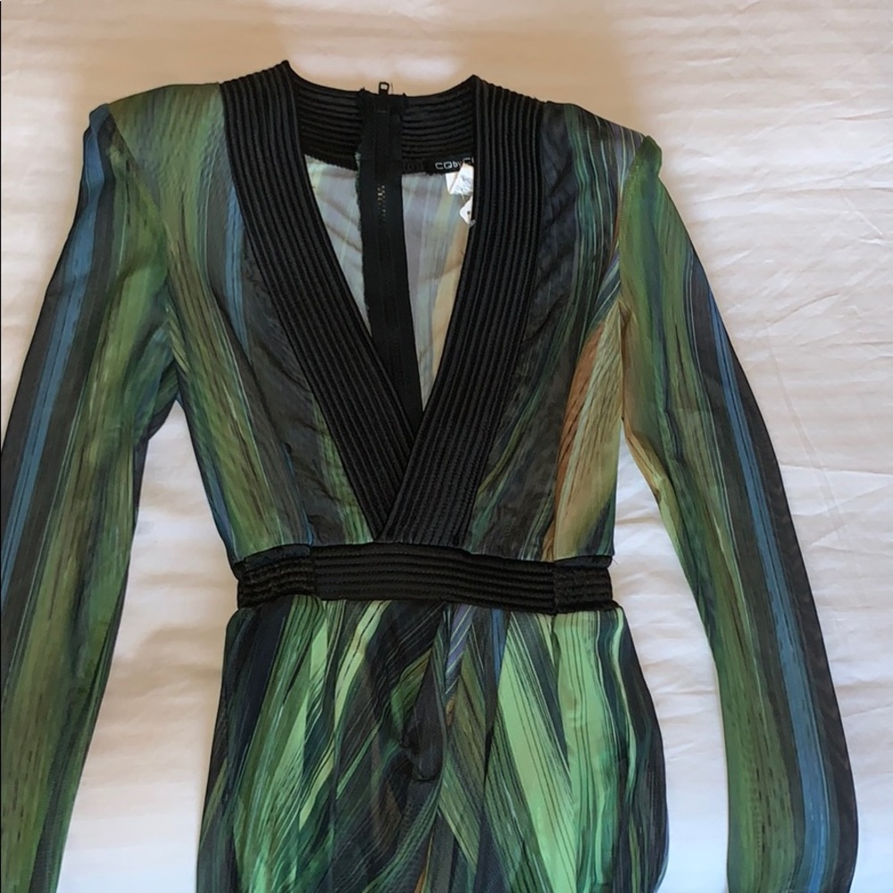 Green long dress